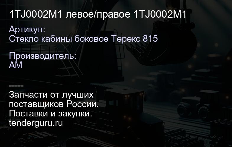Стекло кабины боковое Терекс 815 1TJ0002M1 левое/правое 1TJ0002M1 | купить запчасти